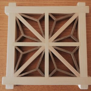 Kumiko asanoha wood coaster II